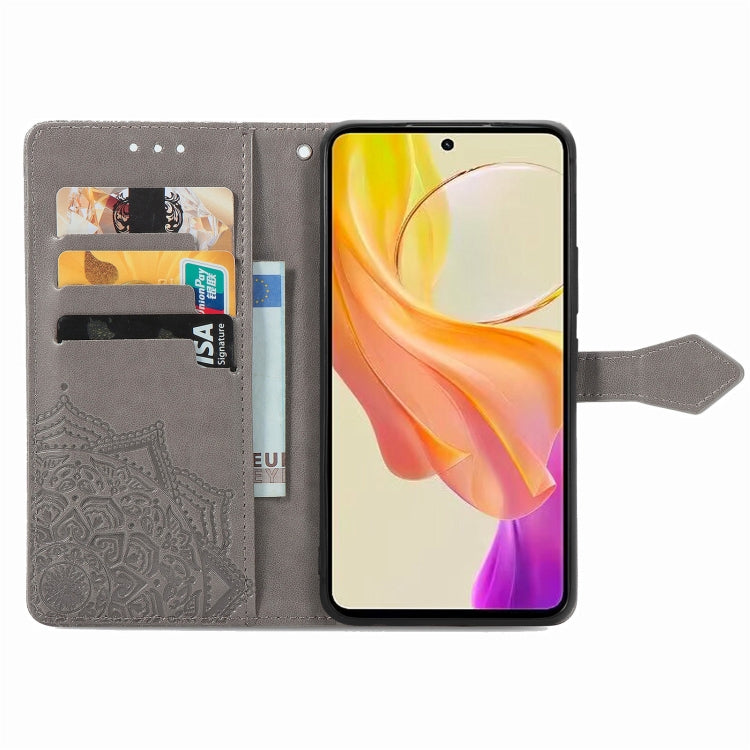 For vivo Y100 IDN Mandala Flower Embossed Leather Phone Case
