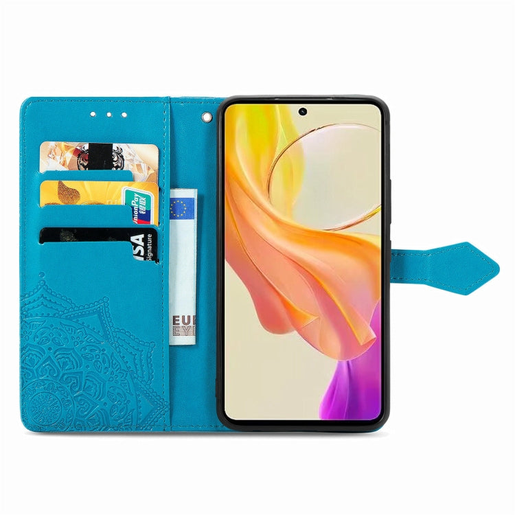 For vivo Y100 IDN Mandala Flower Embossed Leather Phone Case