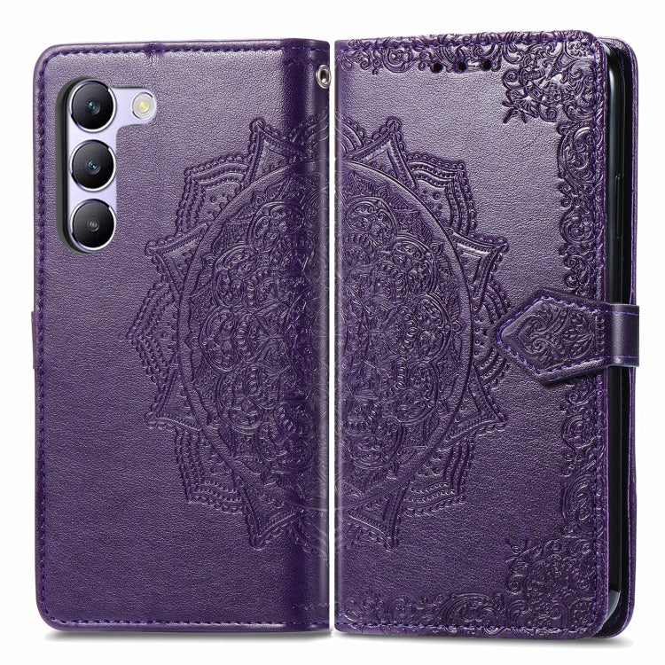 For vivo V40 SE Mandala Flower Embossed Leather Phone Case