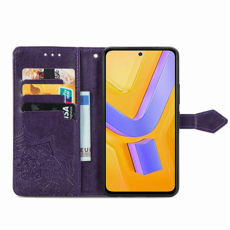 For vivo V40 SE Mandala Flower Embossed Leather Phone Case