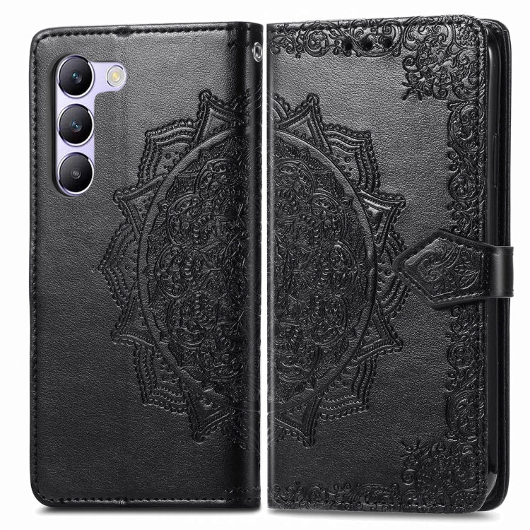 For vivo V40 SE Mandala Flower Embossed Leather Phone Case