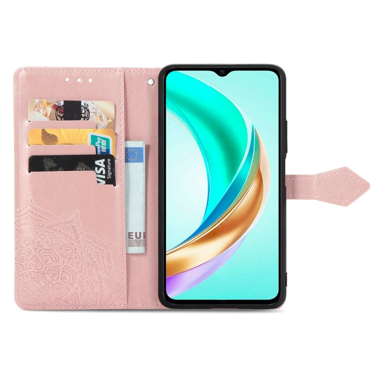For vivo Y37 Mandala Flower Embossed Leather Phone Case