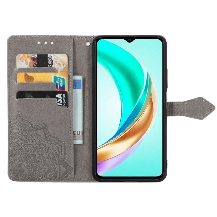 For vivo Y37 Mandala Flower Embossed Leather Phone Case
