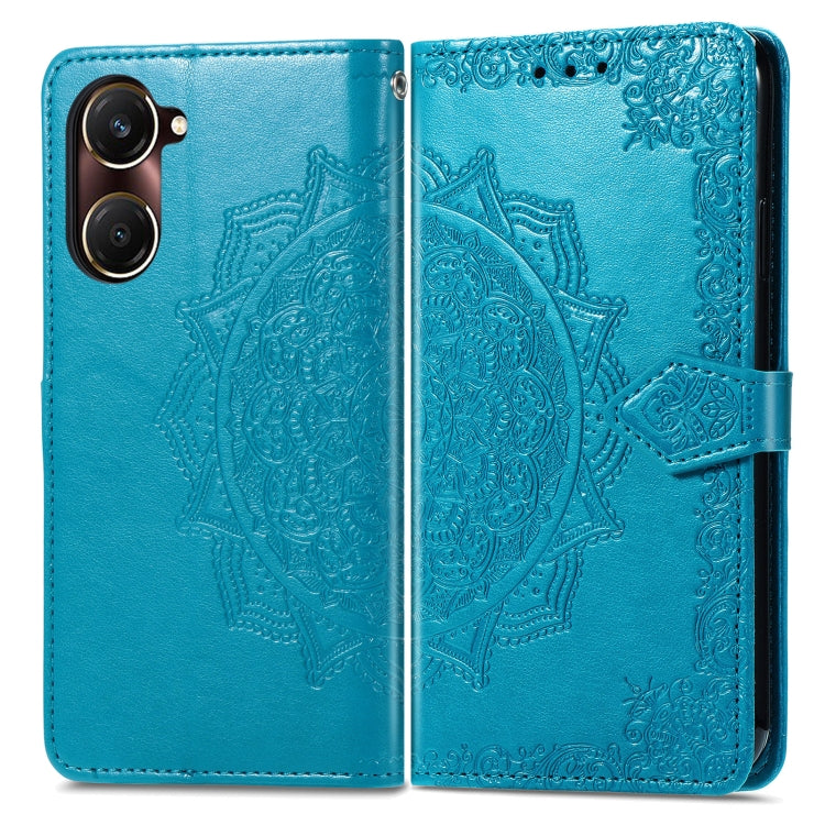 For vivo Y37 Mandala Flower Embossed Leather Phone Case