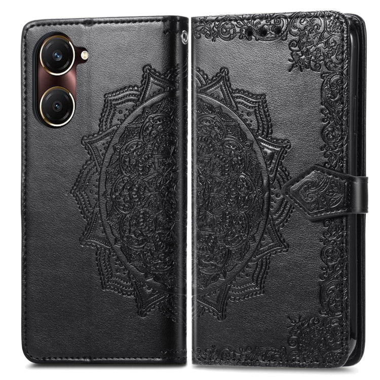 For vivo Y37 Mandala Flower Embossed Leather Phone Case