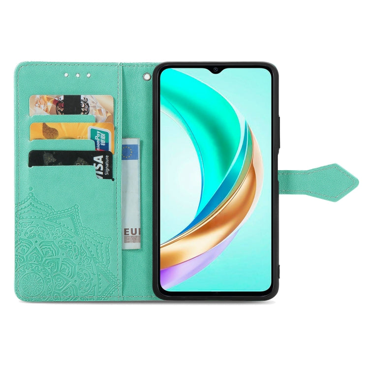 For vivo Y37 Mandala Flower Embossed Leather Phone Case