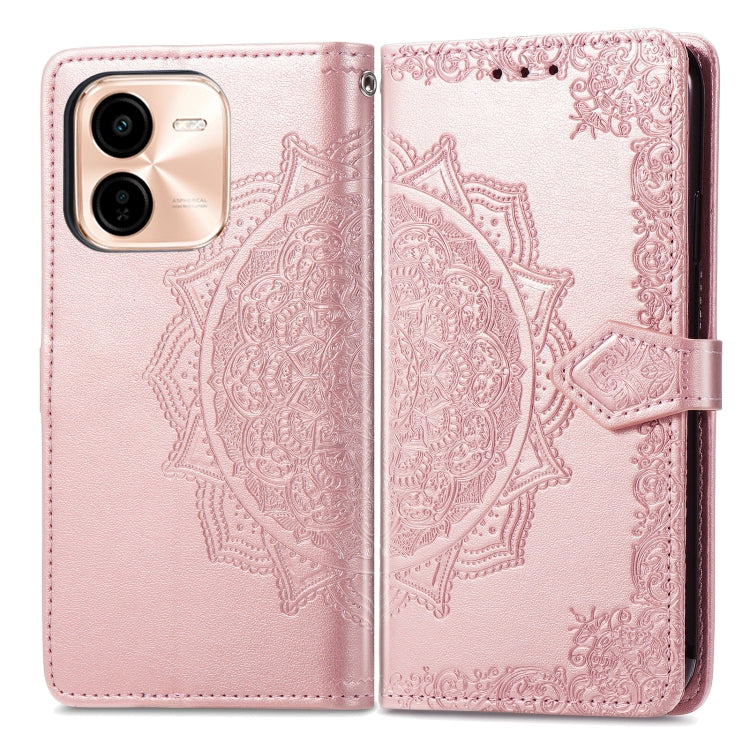 For vivo Y37 Pro Mandala Flower Embossed Leather Phone Case