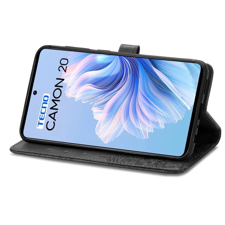 For Tecno Camon 20 Mandala Flower Embossed Leather Phone Case