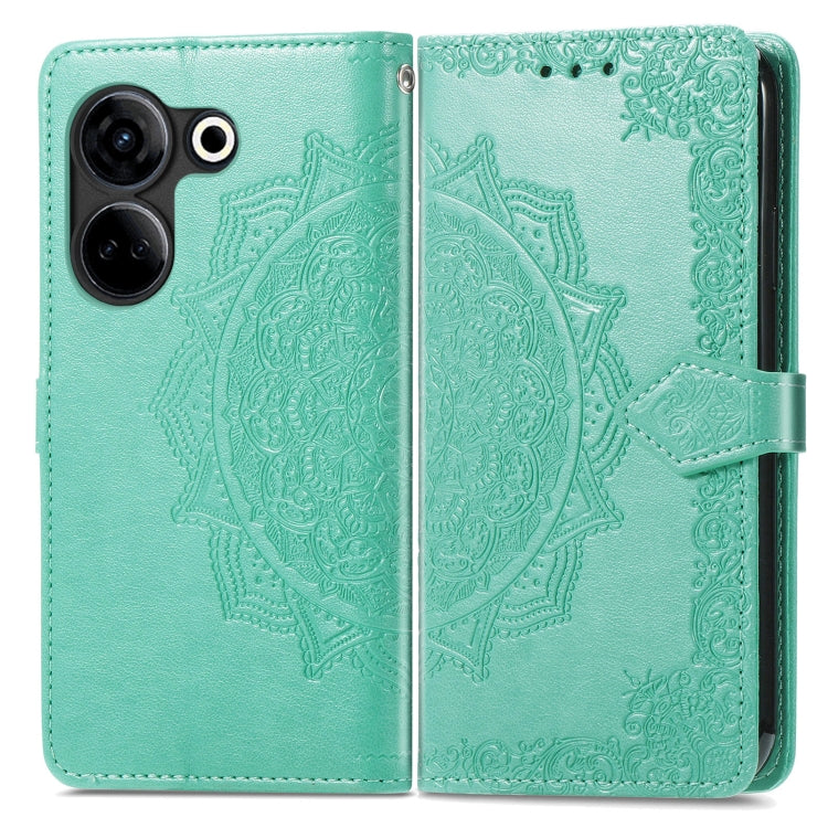 For Tecno Camon 20 Mandala Flower Embossed Leather Phone Case