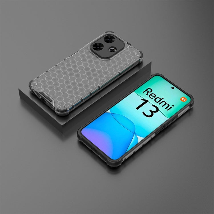 For Redmi 13 4G Shockproof Honeycomb Phone Case