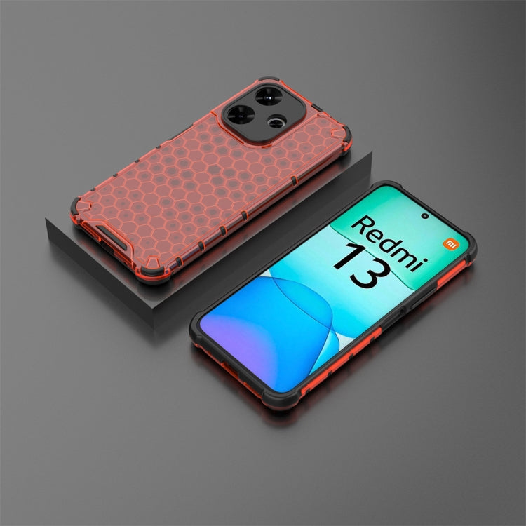 For Redmi 13 4G Shockproof Honeycomb Phone Case