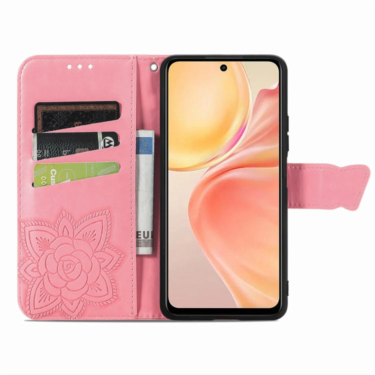 for infinix Smart 9 Butterfly Love Flower Embossed Leather Phone Case