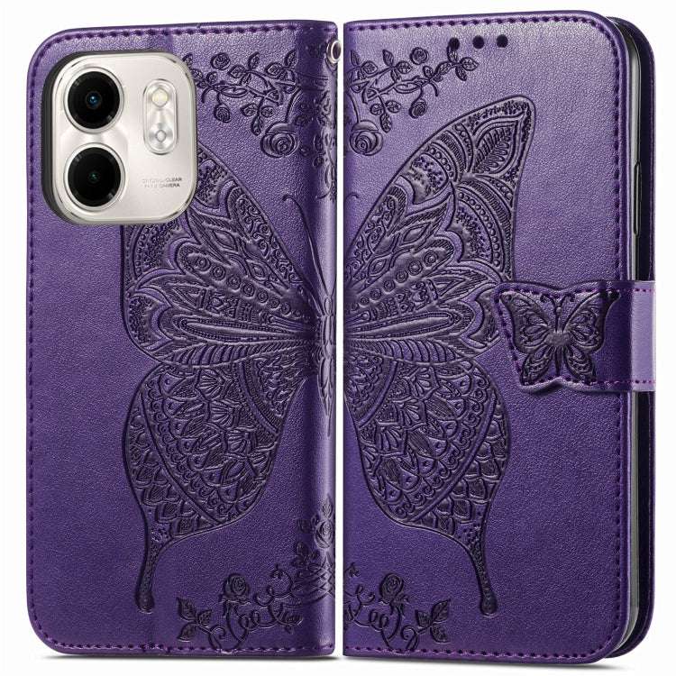 for infinix Smart 9 Butterfly Love Flower Embossed Leather Phone Case