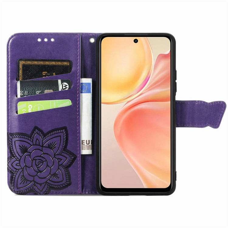 for infinix Smart 9 Butterfly Love Flower Embossed Leather Phone Case