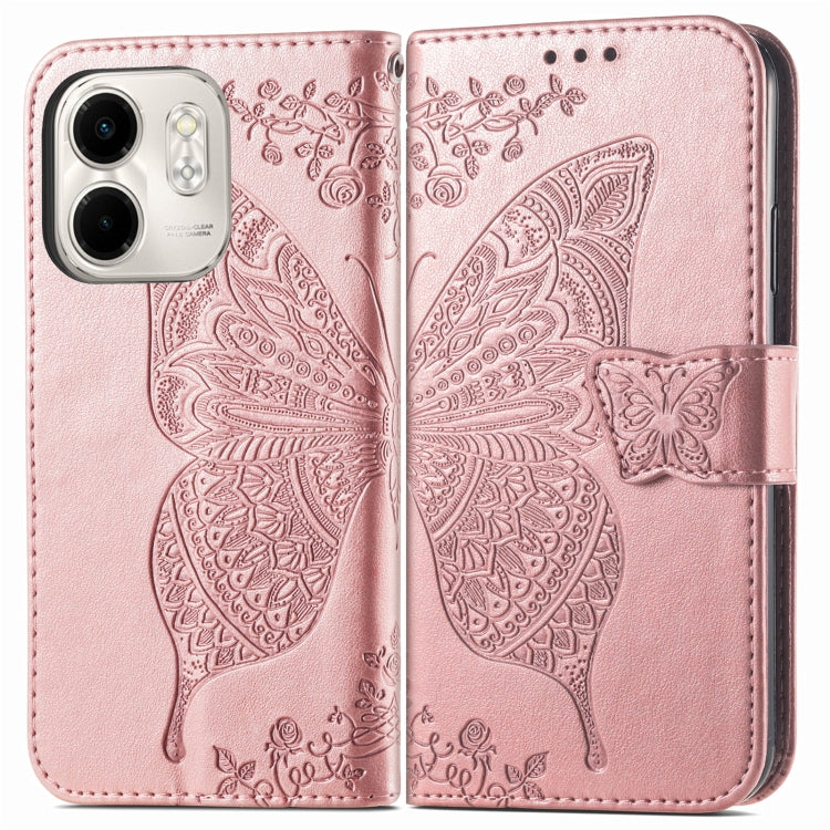for infinix Smart 9 Butterfly Love Flower Embossed Leather Phone Case