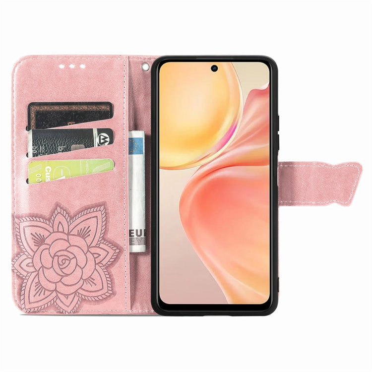 for infinix Smart 9 Butterfly Love Flower Embossed Leather Phone Case