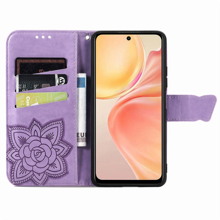 for infinix Smart 9 Butterfly Love Flower Embossed Leather Phone Case