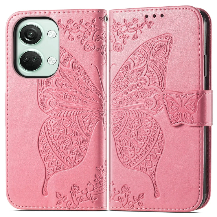 For OnePlus Nord 3 Butterfly Love Flower Embossed Leather Phone Case
