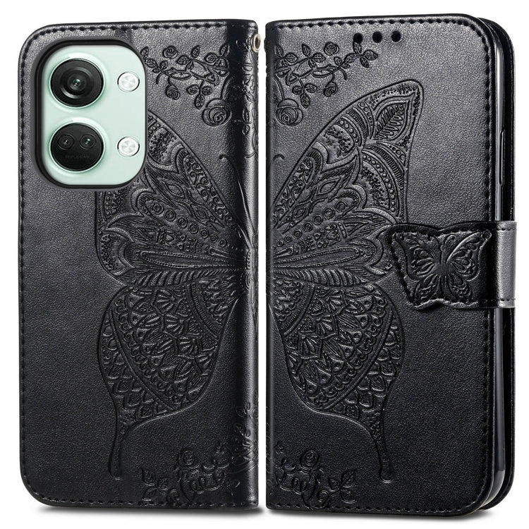 For OnePlus Nord 3 Butterfly Love Flower Embossed Leather Phone Case