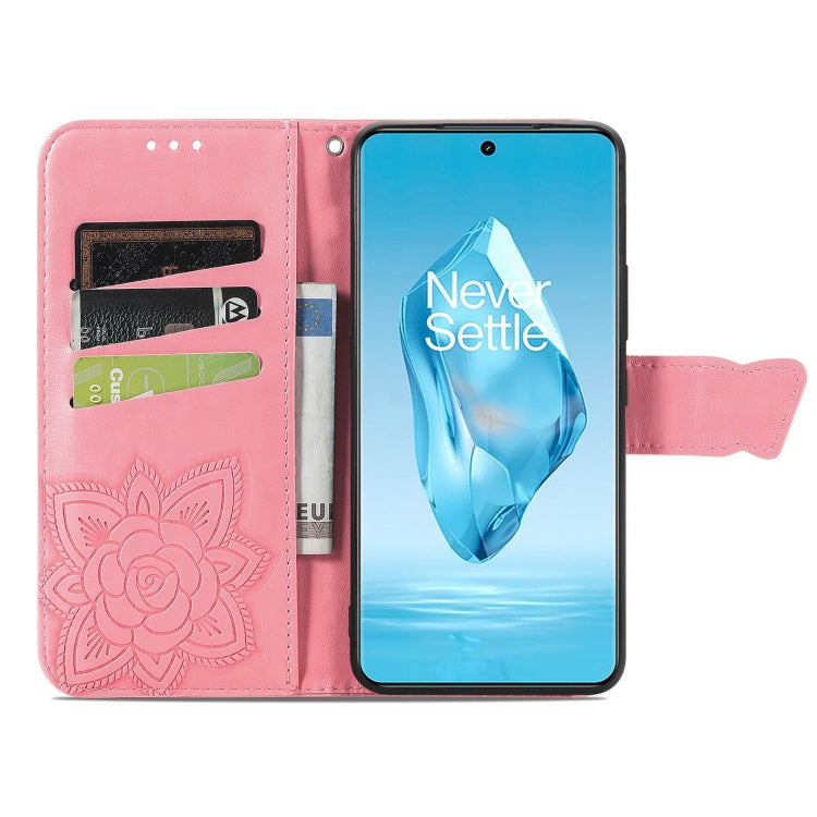 For OnePlus Ace 3 Pro Butterfly Love Flower Embossed Leather Phone Case
