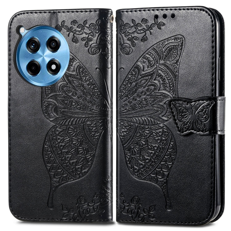 For OnePlus Ace 3 Pro Butterfly Love Flower Embossed Leather Phone Case