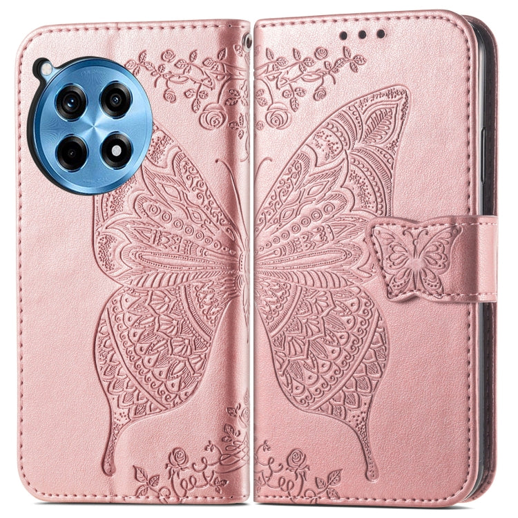 For OnePlus Ace 3 Pro Butterfly Love Flower Embossed Leather Phone Case