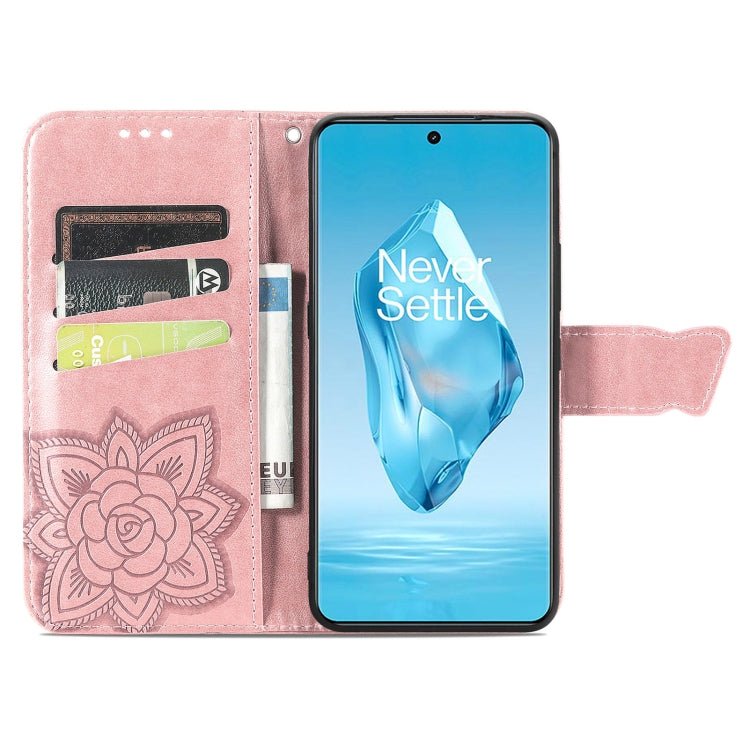 For OnePlus Ace 3 Pro Butterfly Love Flower Embossed Leather Phone Case