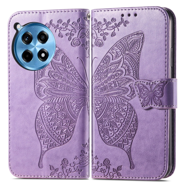 For OnePlus Ace 3 Pro Butterfly Love Flower Embossed Leather Phone Case