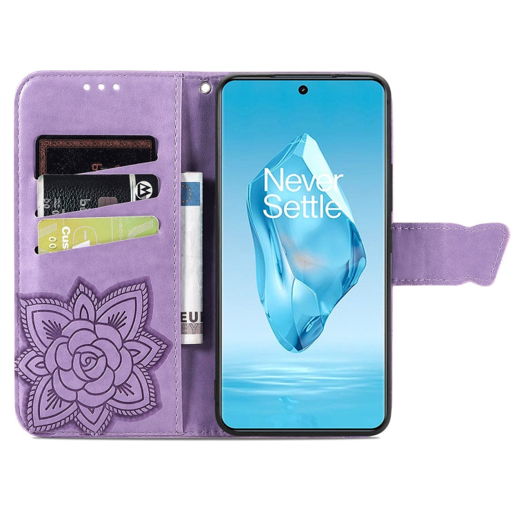 For OnePlus Ace 3 Pro Butterfly Love Flower Embossed Leather Phone Case