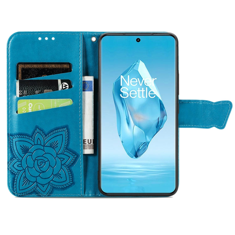 For OnePlus Ace 3 Pro Butterfly Love Flower Embossed Leather Phone Case