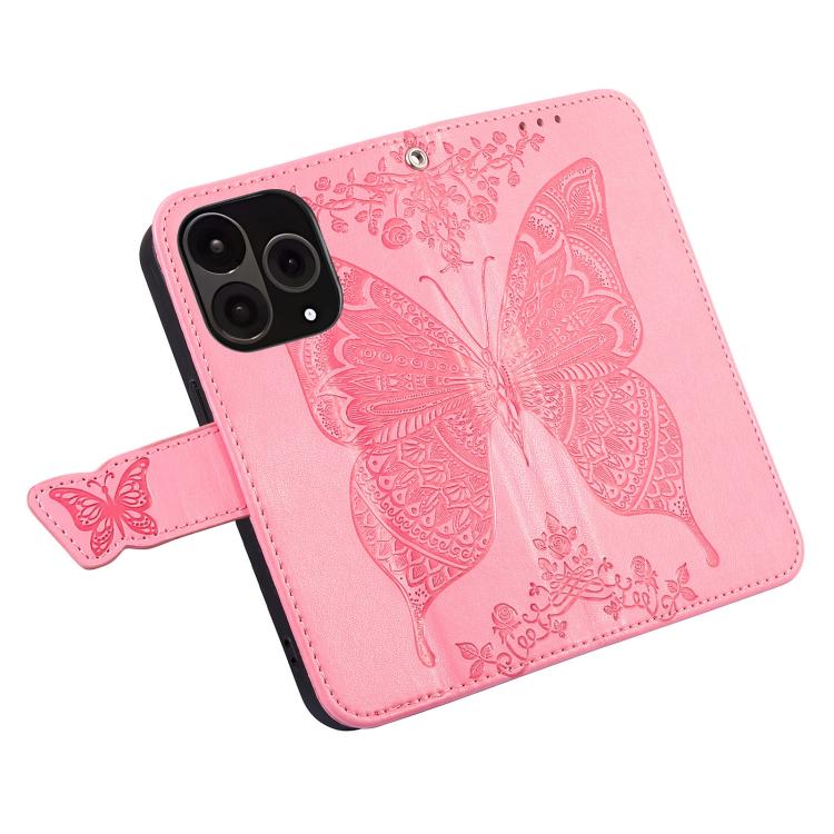 For OnePlus 15 Butterfly Love Flower Embossed Leather Phone Case