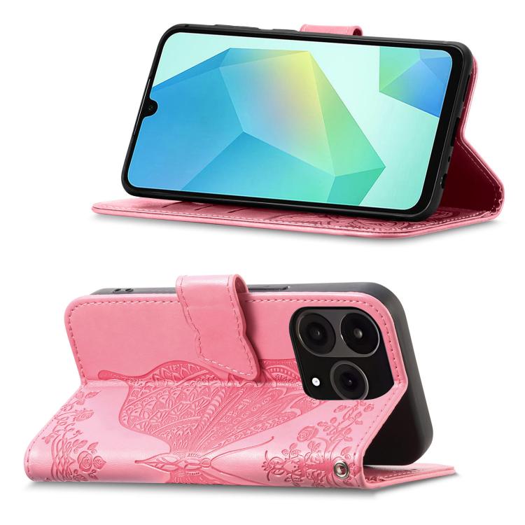 For OnePlus 15 Butterfly Love Flower Embossed Leather Phone Case