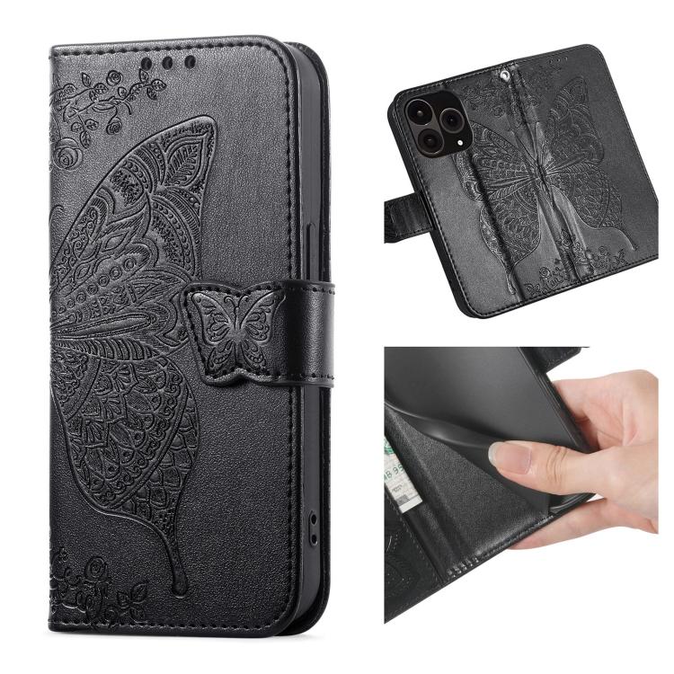 For OnePlus 15 Butterfly Love Flower Embossed Leather Phone Case