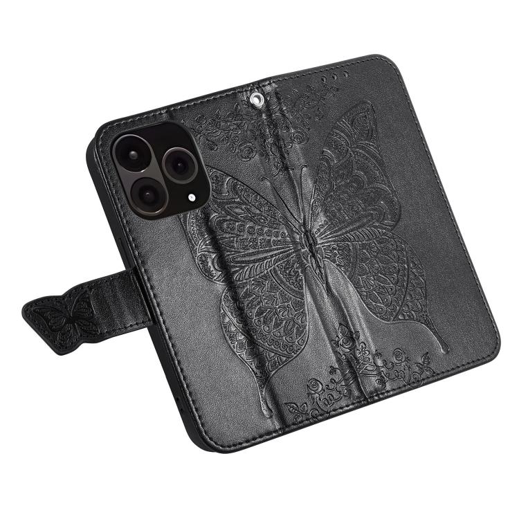 For OnePlus 15 Butterfly Love Flower Embossed Leather Phone Case
