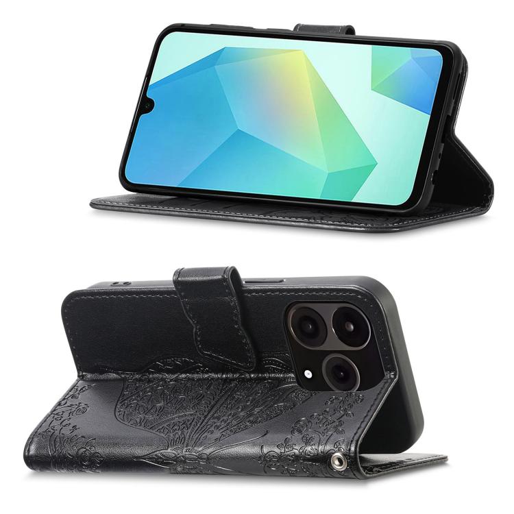 For OnePlus 15 Butterfly Love Flower Embossed Leather Phone Case