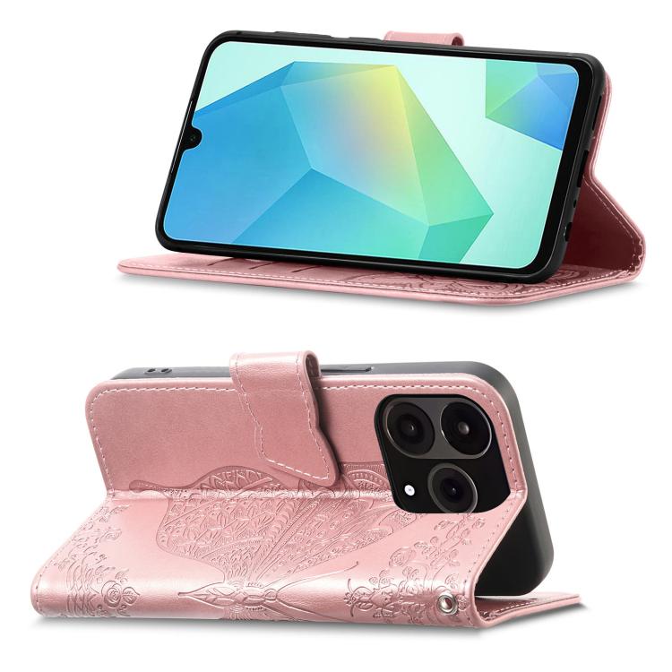 For OnePlus 15 Butterfly Love Flower Embossed Leather Phone Case