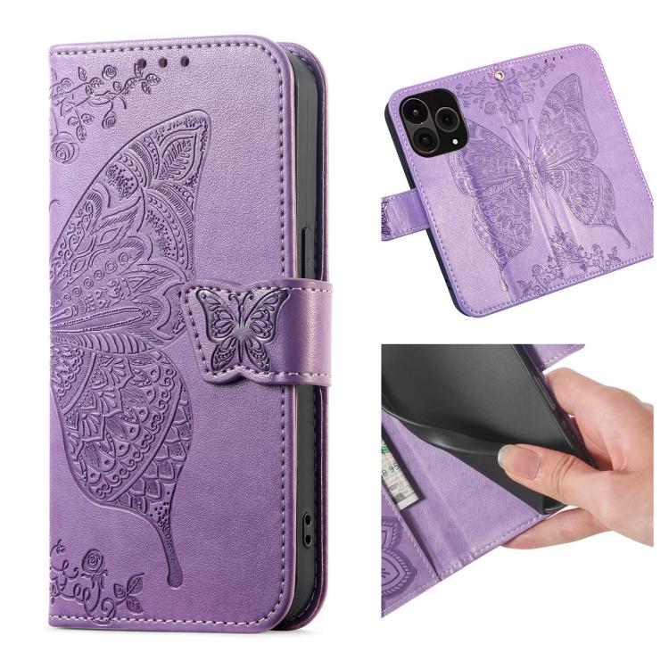 For OnePlus 15 Butterfly Love Flower Embossed Leather Phone Case