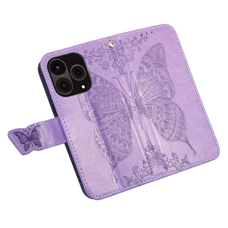 For OnePlus 15 Butterfly Love Flower Embossed Leather Phone Case