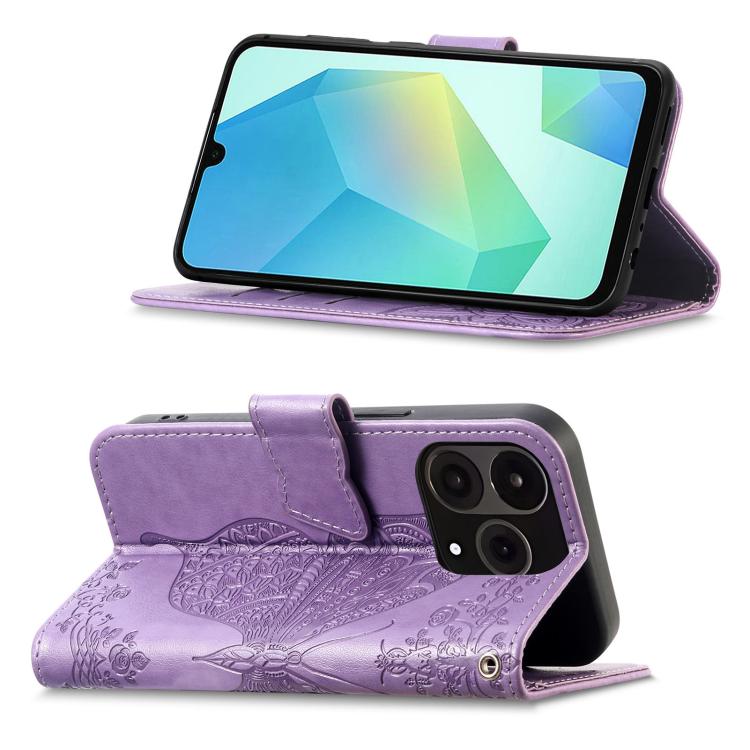 For OnePlus 15 Butterfly Love Flower Embossed Leather Phone Case