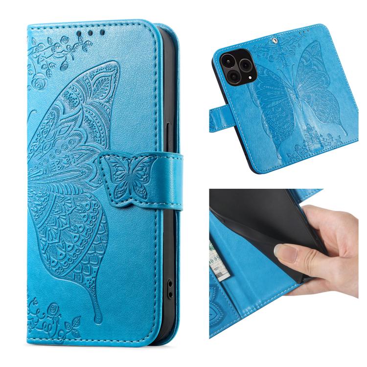 For OnePlus 15 Butterfly Love Flower Embossed Leather Phone Case