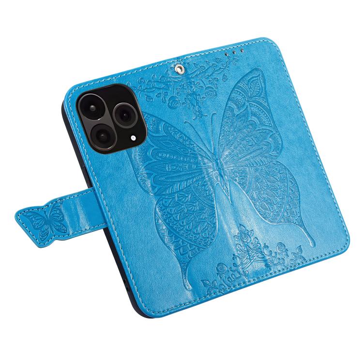 For OnePlus 15 Butterfly Love Flower Embossed Leather Phone Case