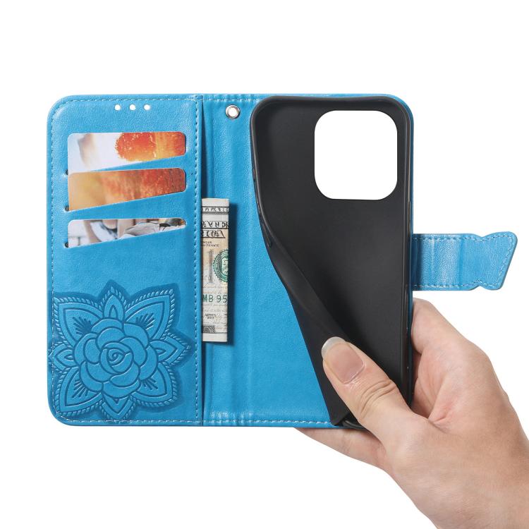 For OnePlus 15 Butterfly Love Flower Embossed Leather Phone Case