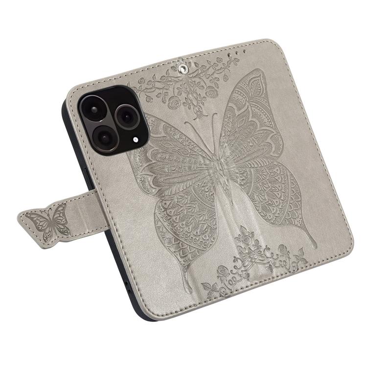 For OnePlus 15 Butterfly Love Flower Embossed Leather Phone Case
