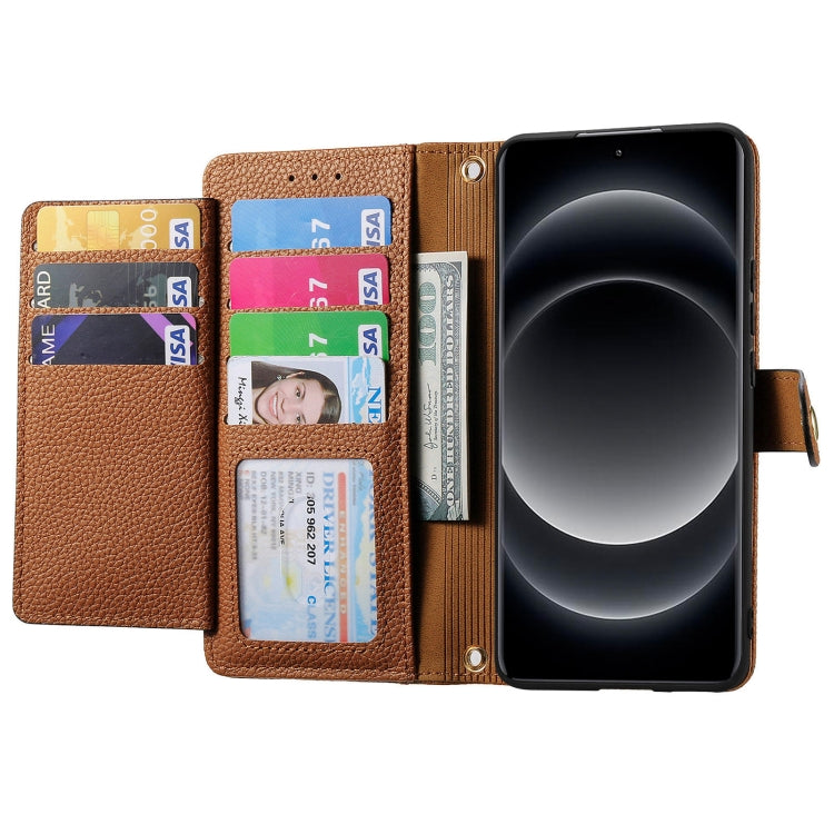 For Xiaomi 14 Ultra Love Zipper Lanyard Leather Phone Case