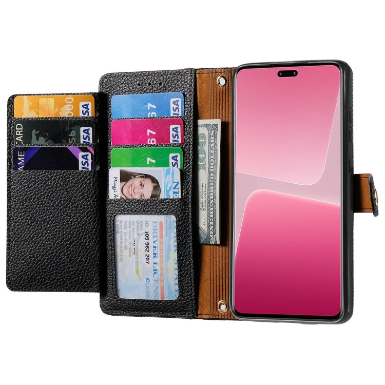 For Xiaomi 13 Lite Love Zipper Lanyard Leather Phone Case
