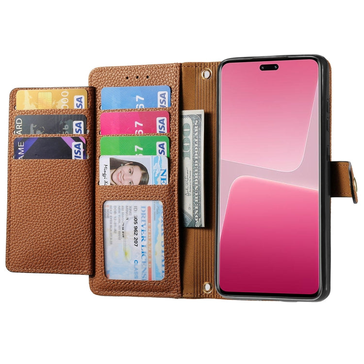 For Xiaomi 13 Lite Love Zipper Lanyard Leather Phone Case
