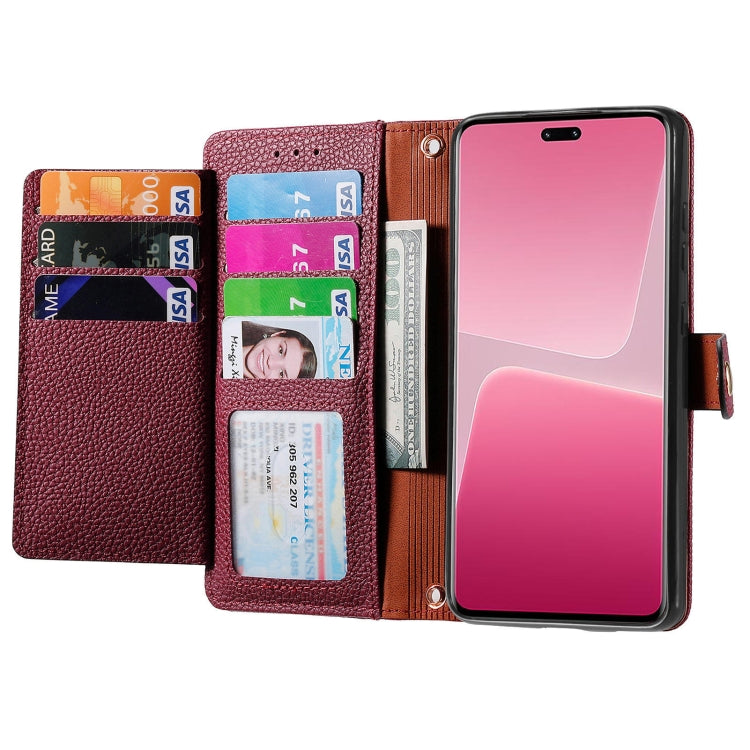 For Xiaomi 13 Lite Love Zipper Lanyard Leather Phone Case