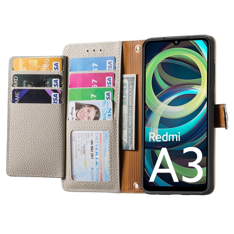 For Xiaomi Redmi A3 4G Love Zipper Lanyard Leather Phone Case