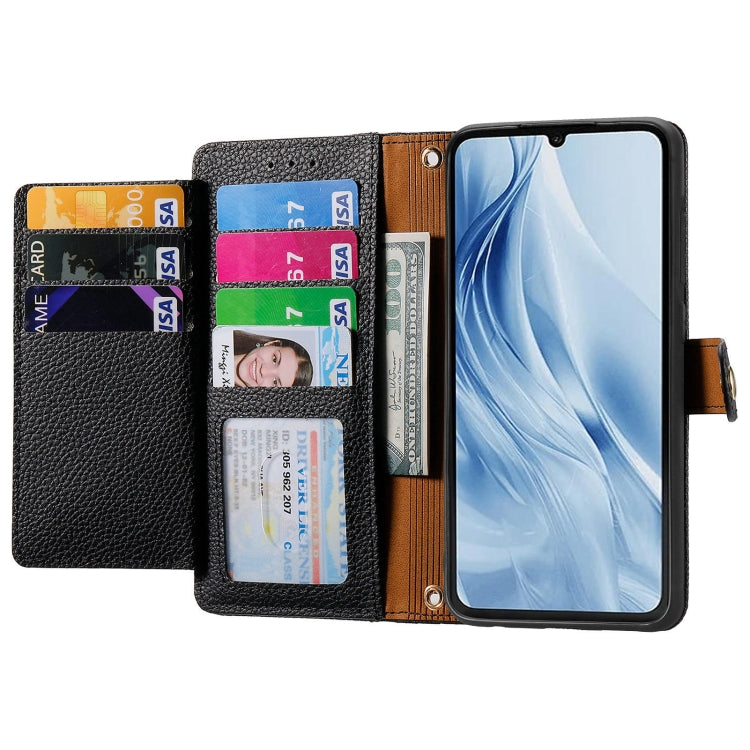 For Xiaomi Redmi 13C 5G Love Zipper Lanyard Leather Phone Case