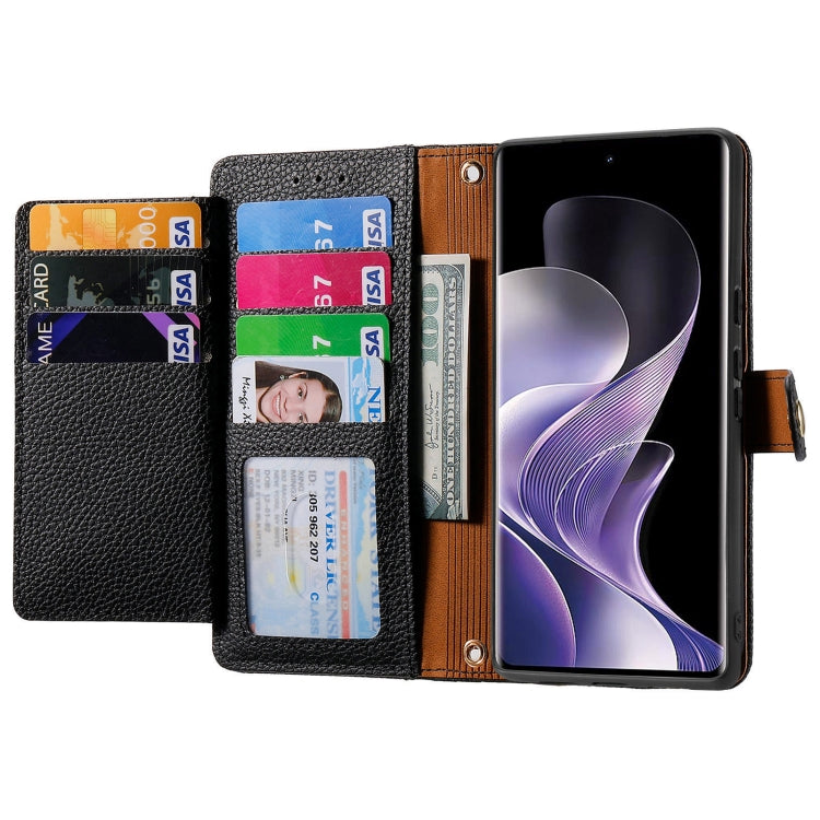 For Xiaomi Redmi Note 14 Pro+ 5G Love Zipper Lanyard Leather Phone Case